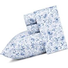 Queen Bed Sheets Laura Ashley Lorelei 300 Thread Count Bed Sheet Blue (259.08x238.76)