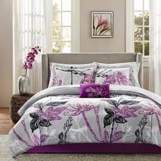 California King Bed Sheets Madison Park Kendall Complete Purple (274.3x259.1cm)