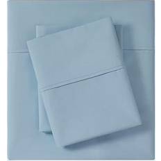 Queen Bed Sheets Madison Park Peached Percale Bed Sheet Blue (259.08x228.6cm)