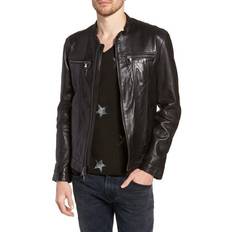 John Varvatos Zip-Front Leather Jacket