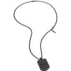 Police Mens Pendant Necklace - Black