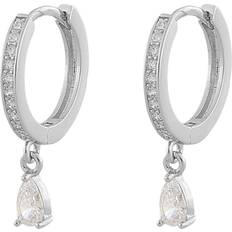 Smykker på salg Snö of Sweden Camille Drop Ring Earrings - Silver/Transparent