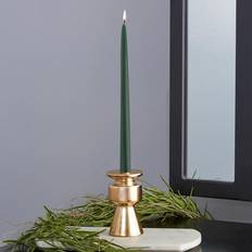 Green Candles & Accessories ROOT 12 in. Dipped Taper Dark Green Dinner (Box of 12)
