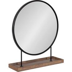 Floor Mirrors Kate and Laurel Maxfield Round Tabletop Natural 18x22