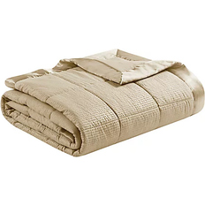 Madison Park Cambria Blankets Beige (274.32x243.84)