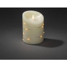 Konstsmide LED wax cream luminous colour amber Ø 10 cm LED-lys