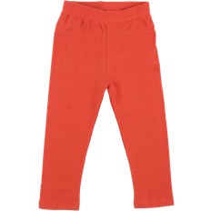 Orange Pants Leveret Girl's Cotton Solid Classic Color Spandex Leggings - Orange (28994732949578)