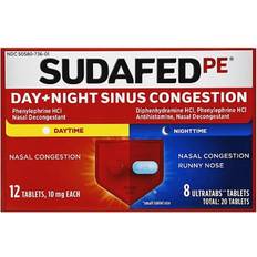 Phenylephrine Hydrochloride Medicines Sudafed PE Day + Night Sinus Congestion 20 Tablet