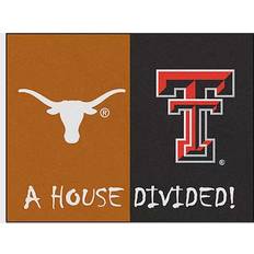 Fanmats Texas Longhorns/Texas Tech Red Raiders House Divided Rug