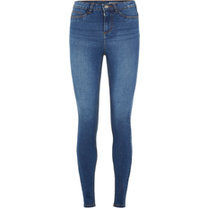 Damen - L32 - W34 Jeans Noisy May Callie High Waist Skinny Jeans - Medium Blue Denim