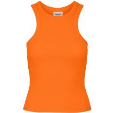 Damen - Orange T-Shirts Noisy May Ribbet Tanktop Kvinder