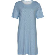Blau Nachthemden Mey Emelie Short-Sleeved Sleepshirt
