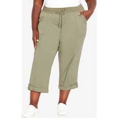 Avenue Pants & Shorts Avenue Plus Cotton Roll Up Capri Pants