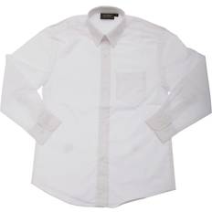 Tasche Hemden Universal Textiles Boy's Long Sleeved School Shirt - White