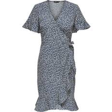 Only Damen Kleider Only Olivia Wrap Short Dress - Mirage
