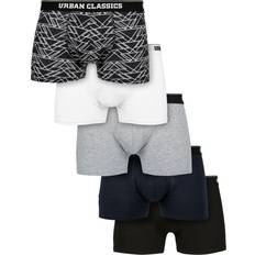 Urban Classics Organic Boxer Shorts 5-pack - White/Grey/Black/Navy