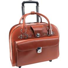 Wheel Bags McKlein Edgebrook Leather Wheeled Laptop Briefcase