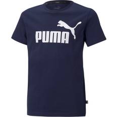 Oberteile Puma ESS Logo children's T-shirt, blue/White