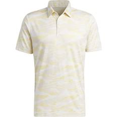 adidas Men's Horizon-Print Golf Polo Shirt - White/Bliss/Almost Yellow