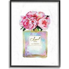 Stupell Industries Pink Flower Perfume Framed Art 16x20"