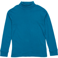 Turtlenecks Children's Clothing Leveret Cotton Boho Turtleneck Shirts - Teal Blue (32453067571274)