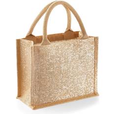 Sparkle and Bash 24 Pack Mini Gift Bags with Handles in Metallic Gold,  Reusable Paper Gift Bags , 6 x 5 x 2.5 In