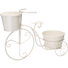 Outdoor Planter Boxes GlitzHome Iron Bicycle Planter Stand 6.75x21.5x15"