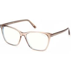 Tom Ford Glasses Tom Ford Square Blue Light Glasses, 55mm Pink
