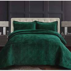 Tribeca Living Capri 3-pack Bedspread Green (243.84x233.68)