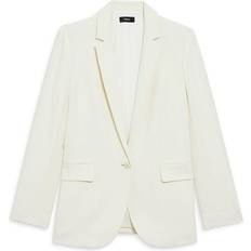 Theory Casual Striped Admiral Crepe Blazer - Rice