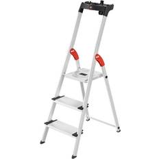 Hailo 8040-507 XXL Safety Ladder, 5 Steps, Multifunction Tray, 130 mm deep Steps, Made in Germany