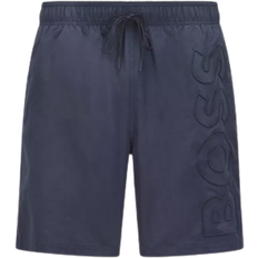Hugo Boss Swim Shorts with Embroidered Logo - Dark Blue