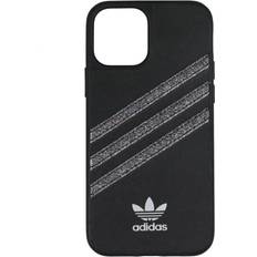 adidas 43714 Case Designed for iPhone 12 Case, iPhone 12 Pro Case, 6.1 Inch, Drop-Tested Cases, Shockproof Raised Edges, Original PU Protective Case, Black/Sparkle