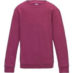 AWDis Kid's Plain Crew Neck Sweatshirt - Hot Pink