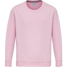 AWDis Kid's Plain Crew Neck Sweatshirt - Baby Pink