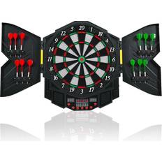 Costway Outdoor Toys Costway Professional Electronic Dartboard Cabinet Set w/ 12 Darts Game Black Black