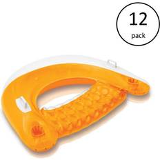 Intex Sit N Float Inflatable Swimming Pool Lounger (Color May Vary) (12-Pack) Orange