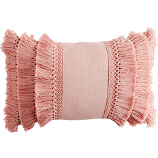 Peri Home Chenille Lattice Fringe Complete Decoration Pillows Pink (45.72x30.48)