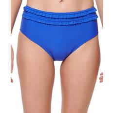 Tommy Hilfiger Ruffled High-Waist Bikini Bottoms - Provence Blue