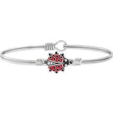 Luca + Danni Ladybug Bangle Bracelet - Silver/Multicolour
