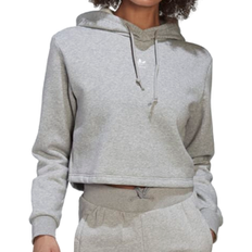 adidas Women's Originals Adicolor Essentials Crop Fleece Hoodie - Medium Grey Heather
