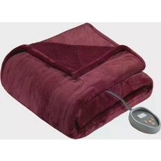 Beautyrest Microlight Plush to Berber Heated Blankets Red (213.36x203.2)