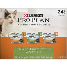 PURINA PRO PLAN Cats Pets PURINA PRO PLAN Chicken & Turkey Favorites Variety Pack 24x85g