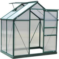 Freestanding Greenhouses OutSunny Walk-in Greenhouse 6x4ft Aluminum Polycarbonate