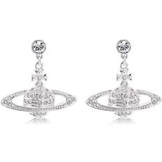 Vivienne Westwood Jewelry Vivienne Westwood Mini Bas Relief Drop Earrings - Silver/Transparent
