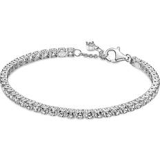 Silver Bracelets Pandora Sparkling Tennis Bracelet - Silver/Transparent