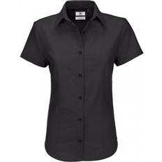 & Ladies Oxford Short Sleeve Shirt Ladies Shirts (Black) Also in: XL, 3XL, XXL, XS, 5XL, L, 4XL
