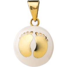 Hvite Charms & Anheng Bola Pregnancy Jewelery - Gold/White
