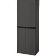 Sterilite ST0142-3V01 Cabinet with 4 Adjustable Shelves and Doors in Flat
