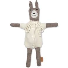 Holzspielzeug Stofftiere Ferm Living Lee Rabbit Family Cuddly toy Mum & her 3 babies H 40 cm Knitted Merino wool Beige